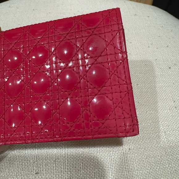 Dior Red Quilted Card Holder - Picture 9 of 11